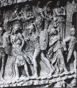 Caught Women and Children, relief at the Pillar of Marcus Aurelius. Rome